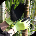 SRSAFETY 13G knitted nylon liner nylon coated latex coated glove foam latex glove